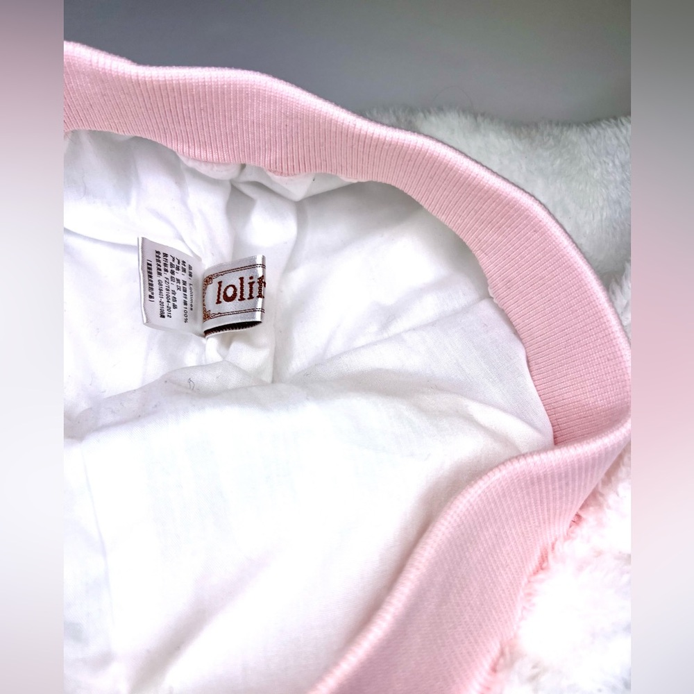 Faux Fur Lolita Coquette Style White & Pink Skirt w/ Built-In Shorts Rare - Picture 9 of 11